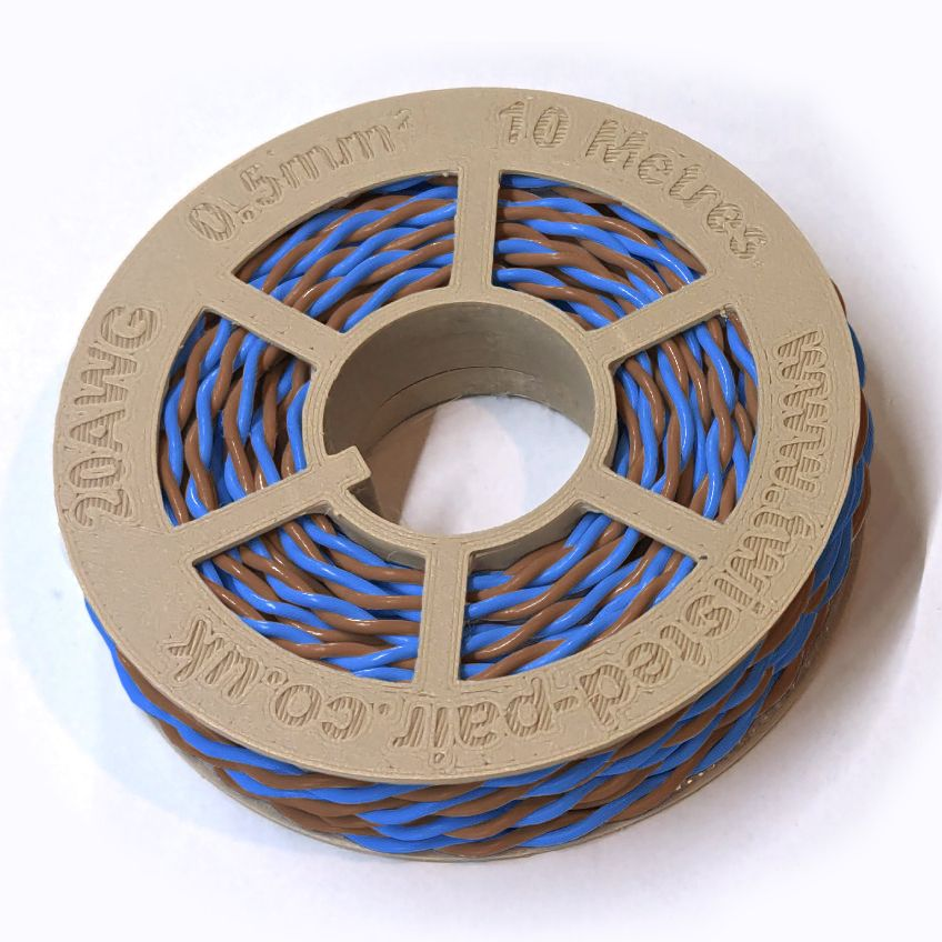 Blue & Brown Twisted Wire Cable - 20 AWG / 0.5mm²