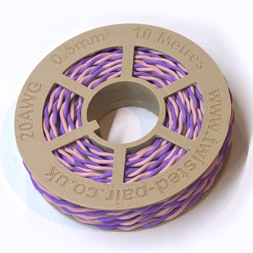 Purple & Pink Twisted Wire Cable - 20 AWG / 0.5mm²