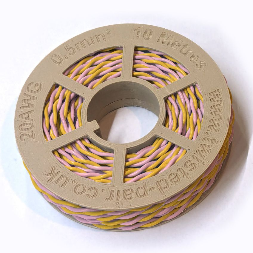 Yellow & Pink Twisted Wire Cable - 20 AWG / 0.5mm²