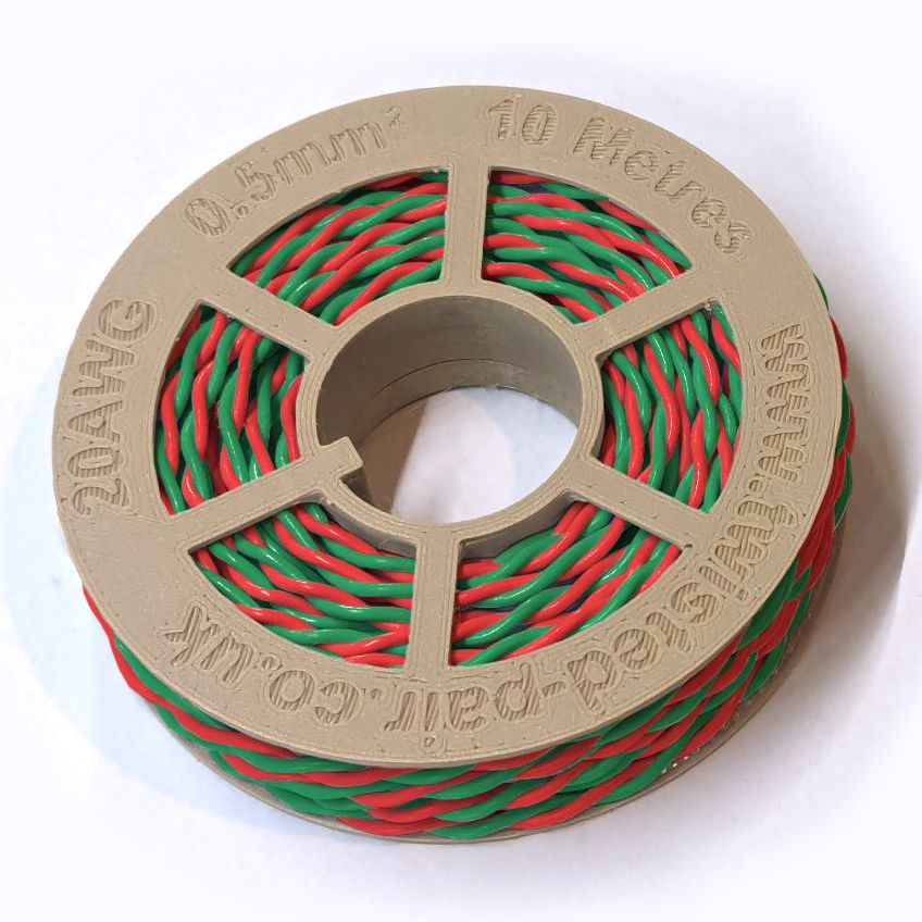 Red & Green Twisted Wire Cable - 20 AWG / 0.5mm²