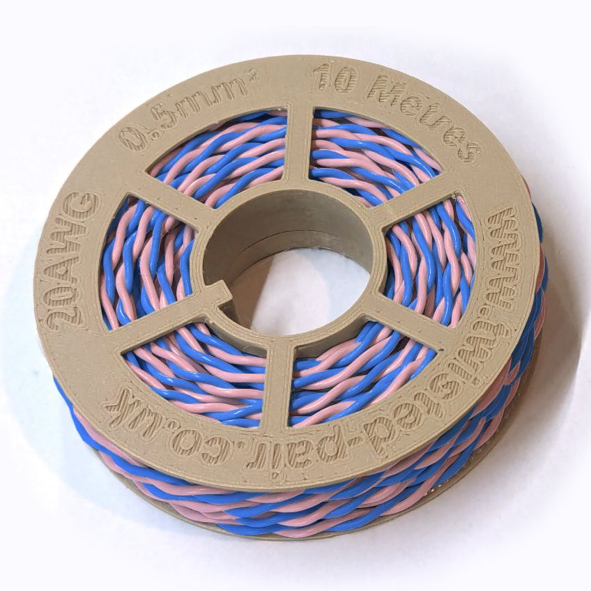 Blue & Pink Twisted Wire Cable - 20 AWG / 0.5mm²