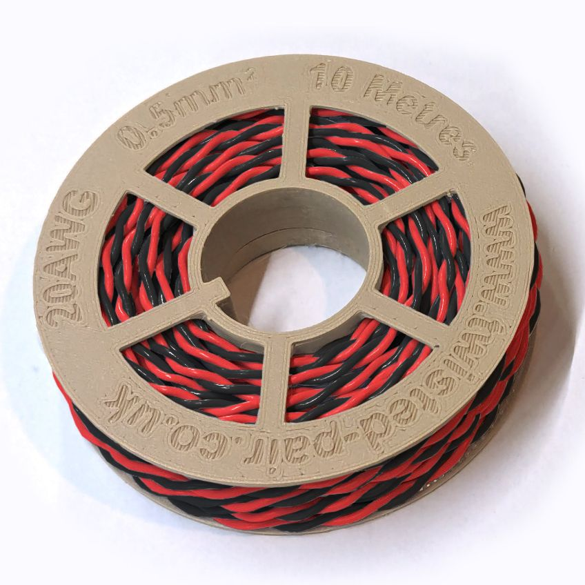 Red & Black Twisted Wire Cable - 20 AWG / 0.5mm²