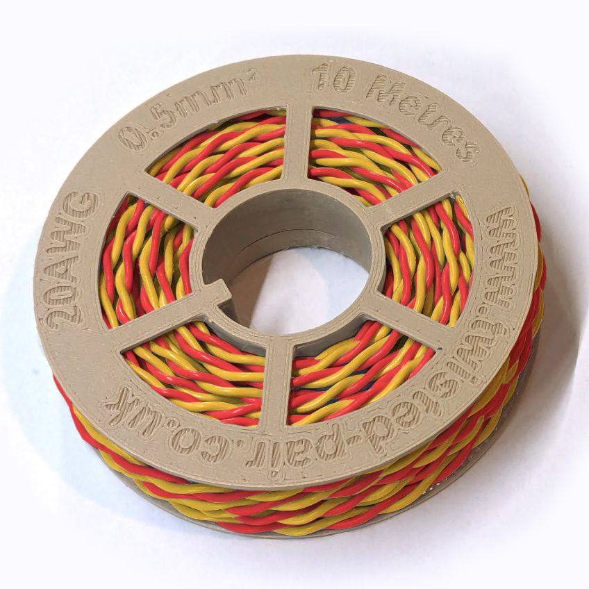 Red & Yellow Twisted Wire Cable - 20 AWG / 0.5mm²