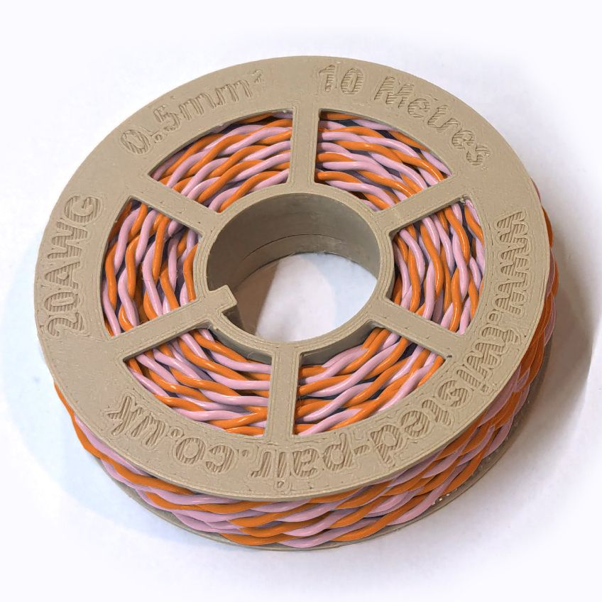 Orange & Pink Twisted Wire Cable - 20 AWG / 0.5mm²