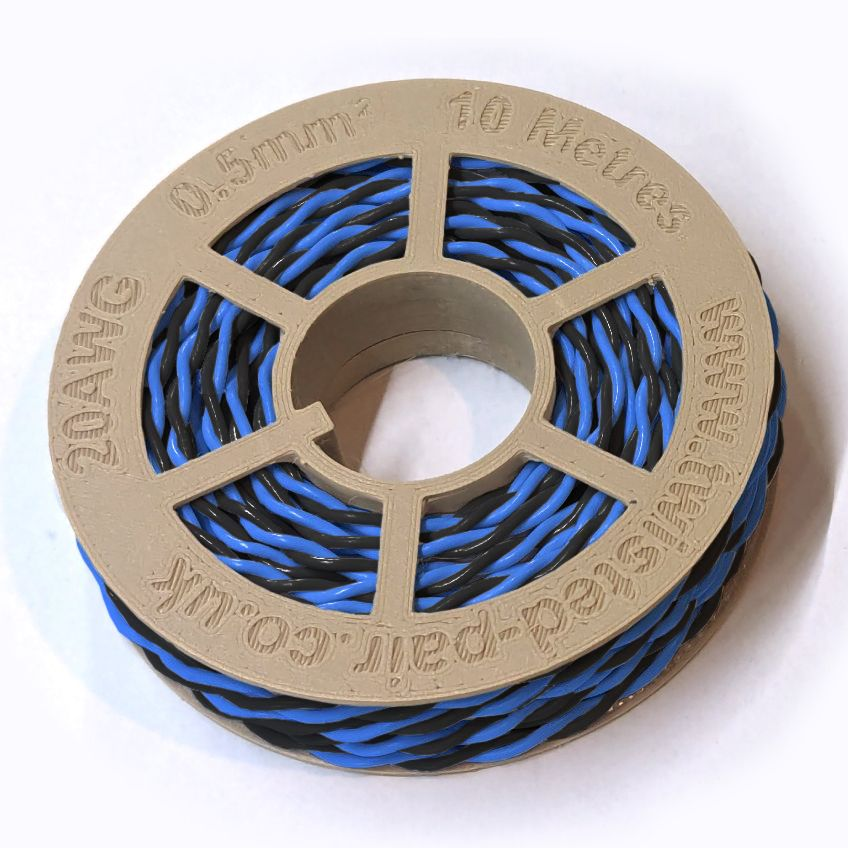 Blue & Black Twisted Wire Cable - 20 AWG / 0.5mm²